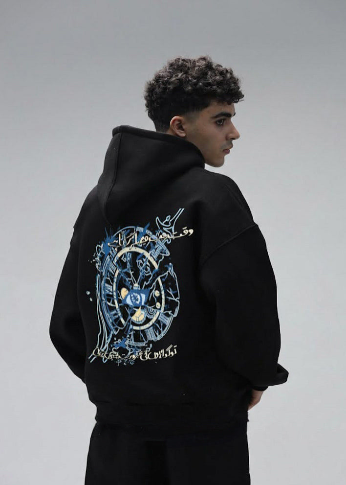 Lost in Time Black Hoodie
