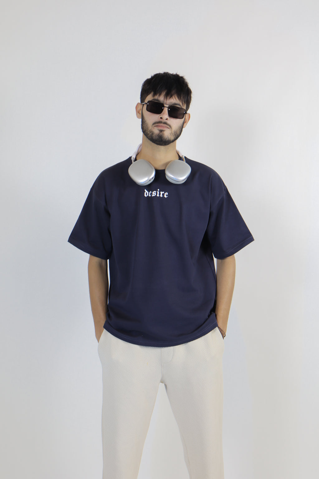 Navy Desire Overisze Tee