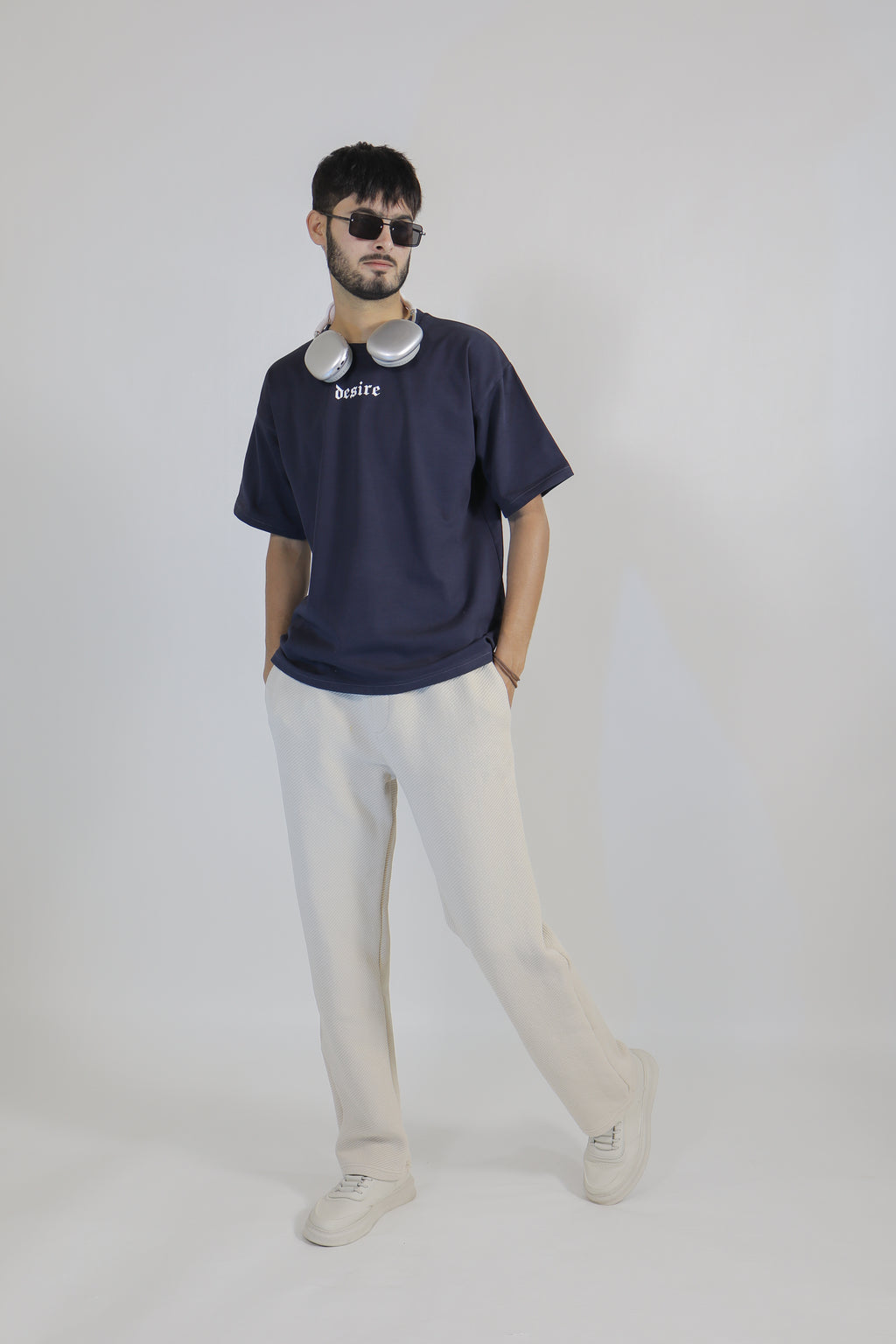 Navy Desire Overisze Tee