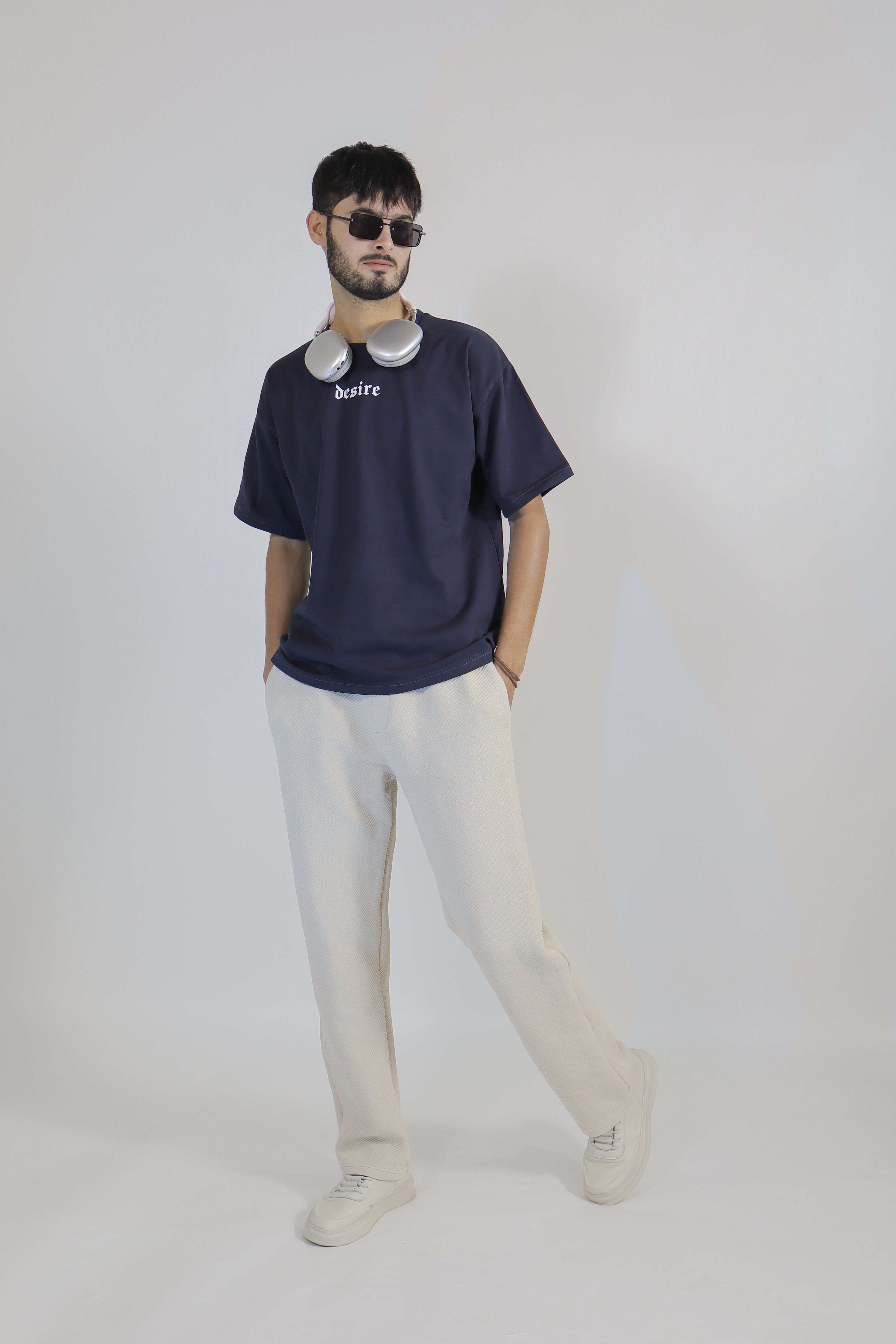 Navy Desire Overisze Tee