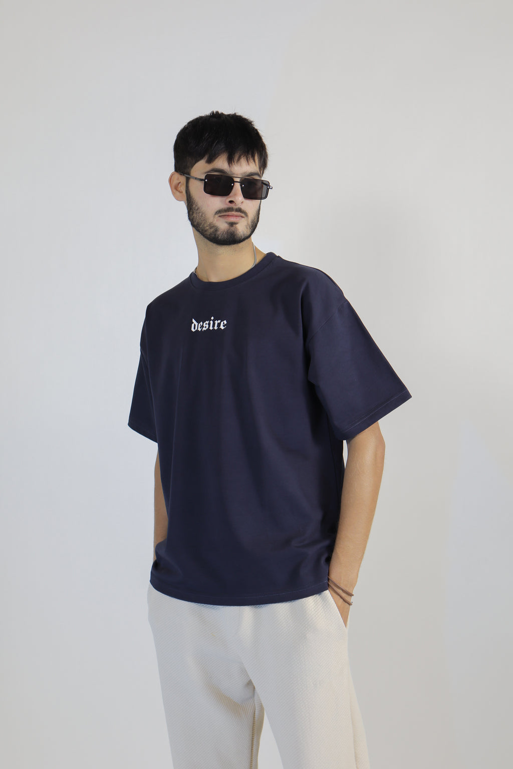 Navy Desire Overisze Tee