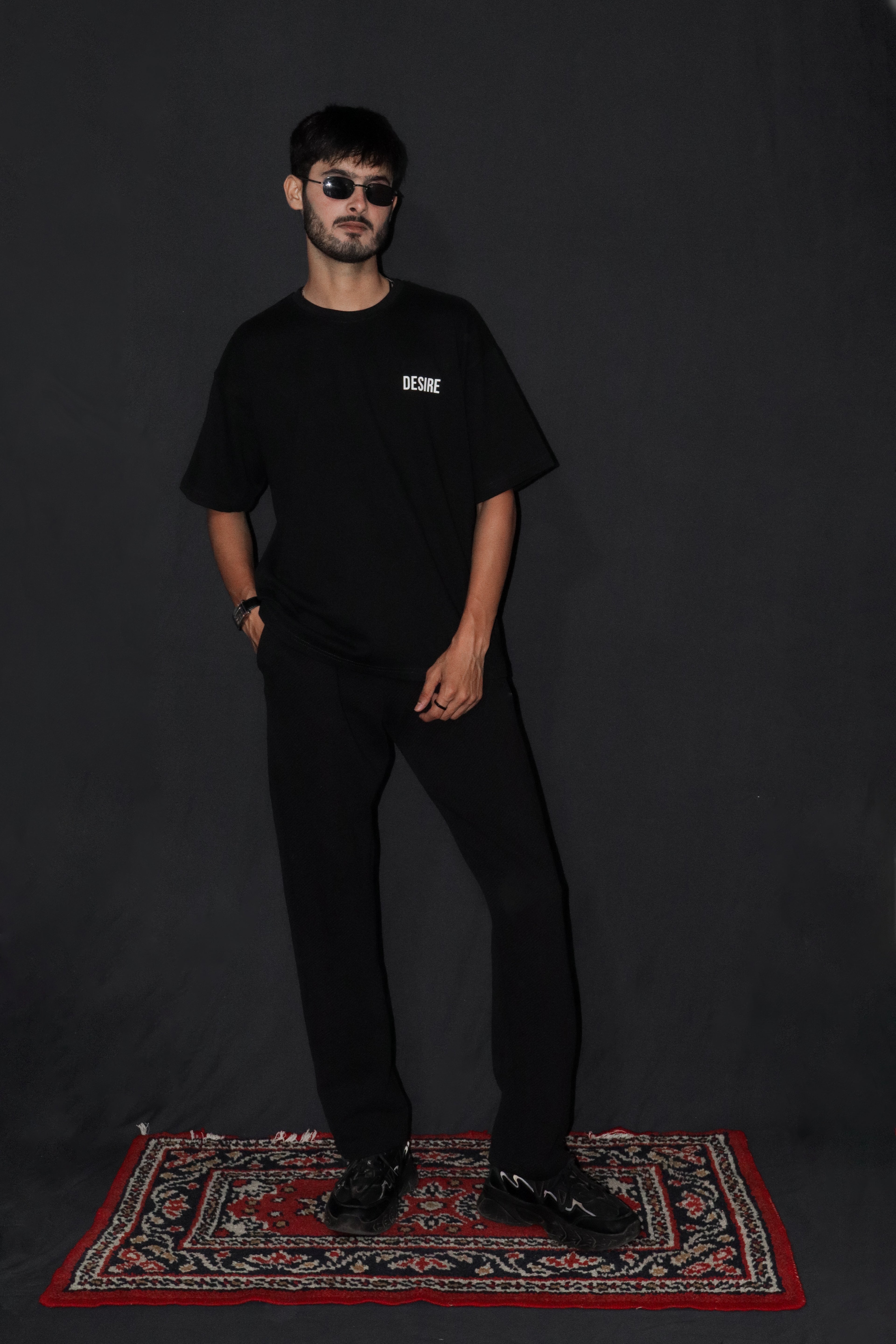 Black Authentic Tee (drop sholder fit)