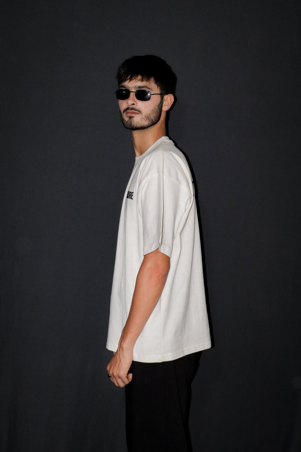 White Authentic Tee (drop sholder fit)