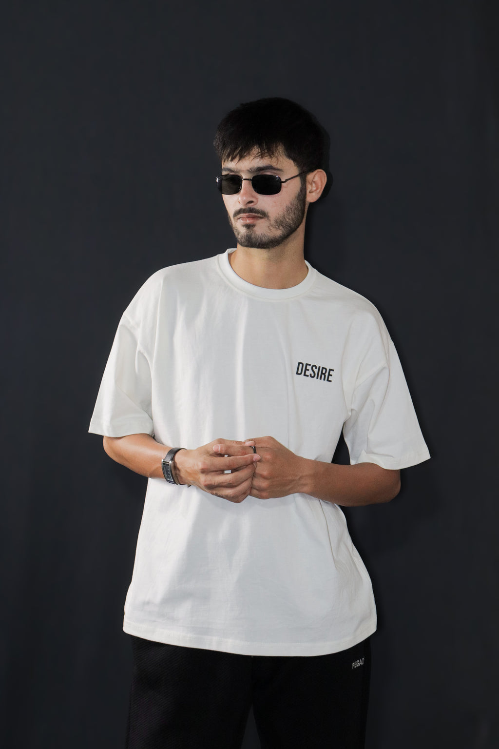 White Authentic Tee (drop sholder fit)