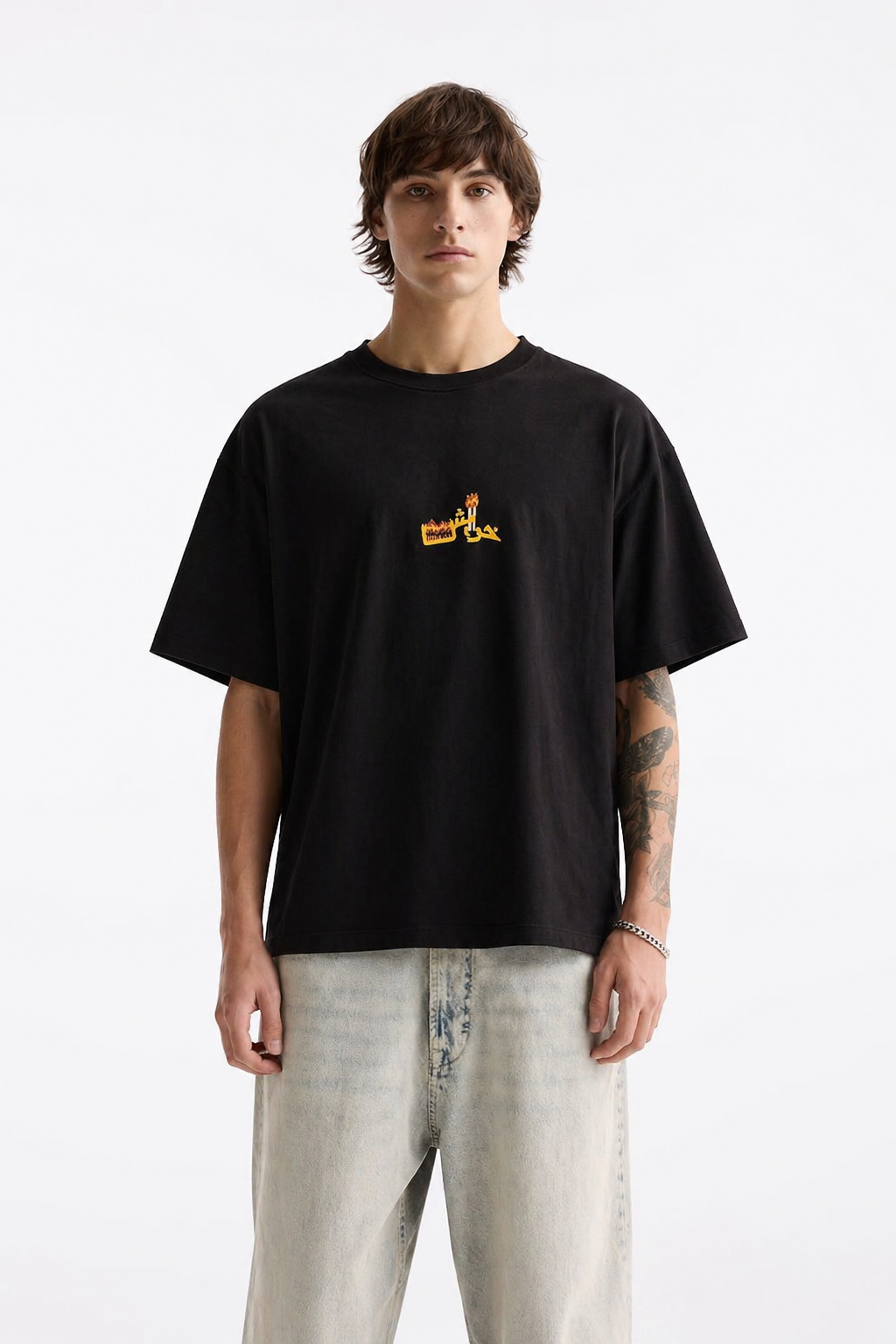 Black Chingari Drop Tee "چنگاری"