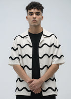 Urban Wave Embroidery Shirt