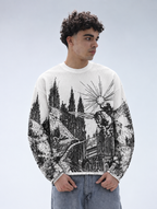 White Dark Kingdom Waffle Shirt
