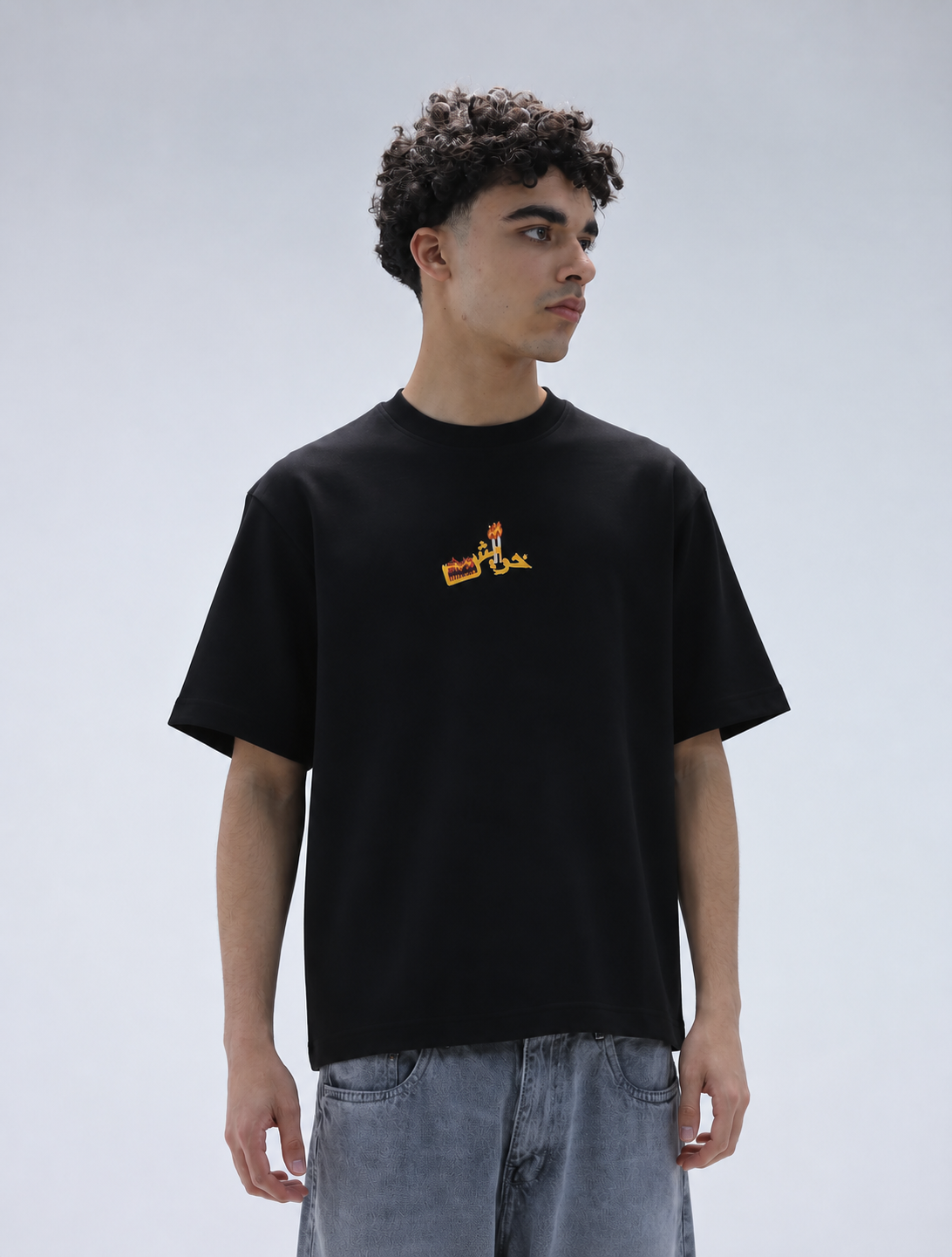 Black Chingari Drop Tee "چنگاری"