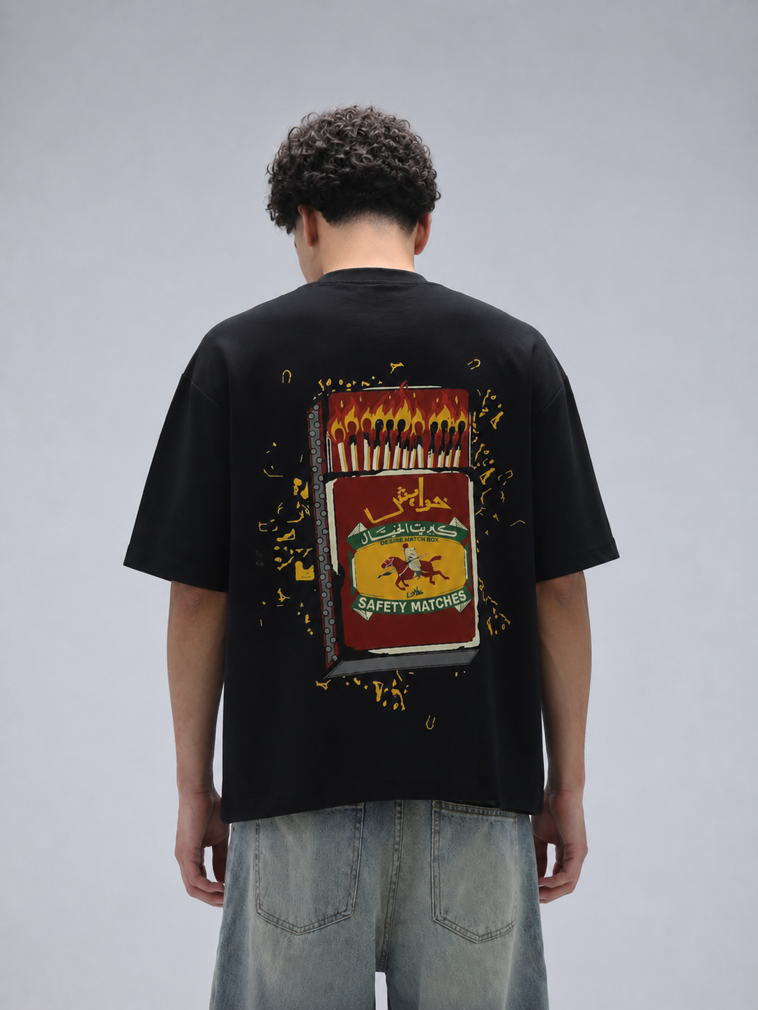 Black Chingari Drop Tee "چنگاری"