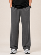 Grey Straight-Leg Baggy Trouser