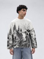 White Dark Kingdom Waffle Shirt