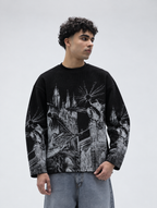 Black Dark Kingdom Waffle Shirt