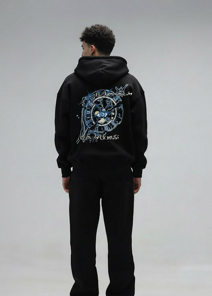 Lost in Time Black Hoodie