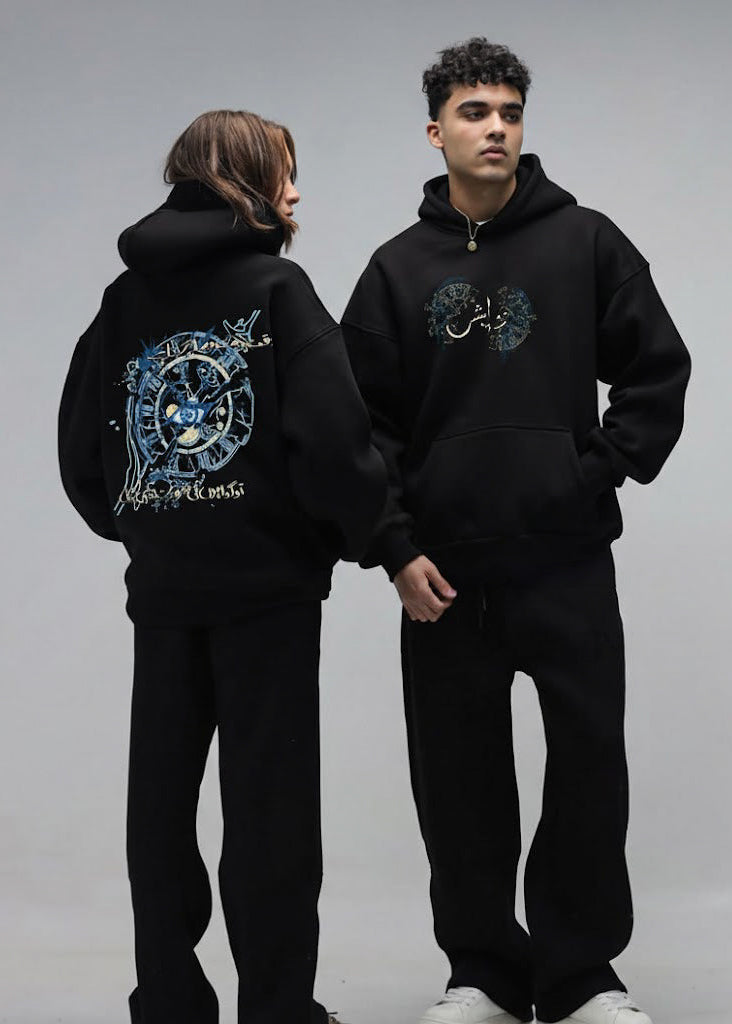 Lost in Time Black Hoodie